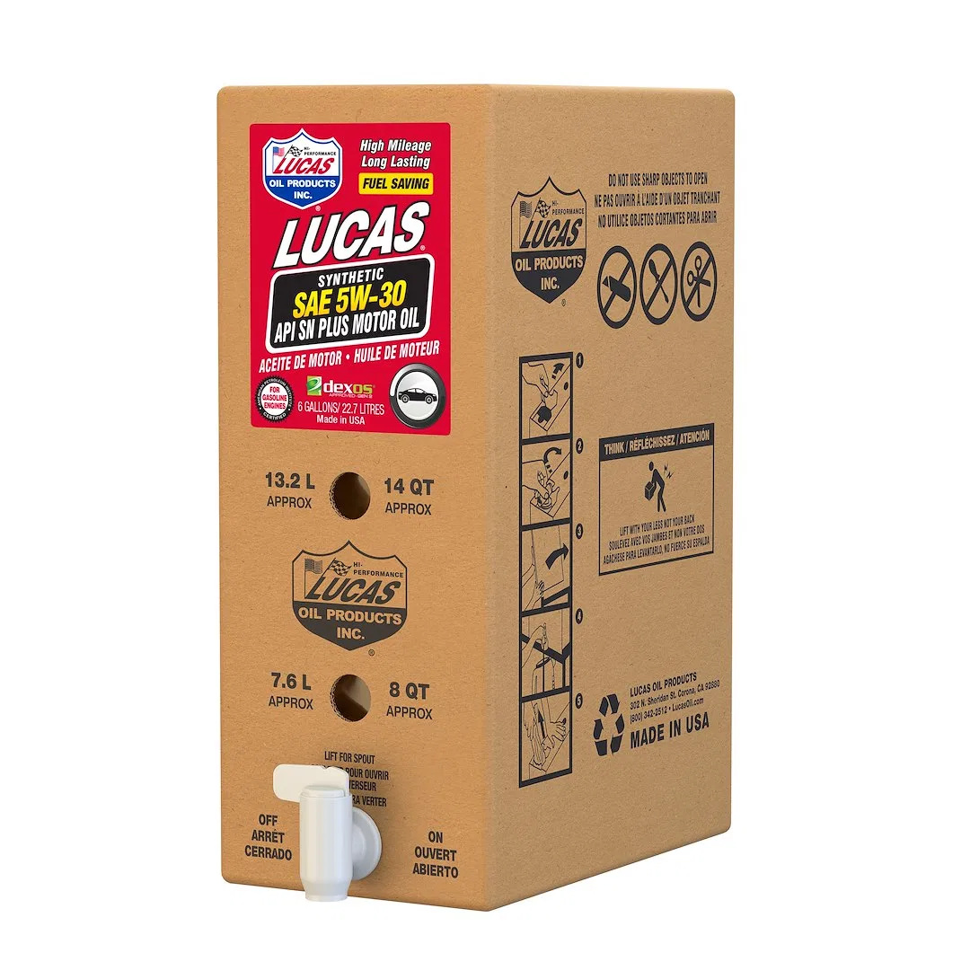 18005 – LUCAS OIL Oil, SAE 5W-30 Synthetic 6 Gallon Bag In Box Single